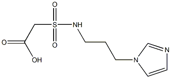 2-{[3-(1H-imidazol-1-yl)propyl]sulfamoyl}acetic acid 구조식 이미지