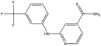 2-{[3-(trifluoromethyl)phenyl]amino}pyridine-4-carbothioamide 구조식 이미지