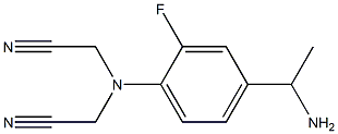 2-{[4-(1-aminoethyl)-2-fluorophenyl](cyanomethyl)amino}acetonitrile 구조식 이미지