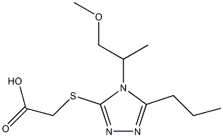 2-{[4-(1-methoxypropan-2-yl)-5-propyl-4H-1,2,4-triazol-3-yl]sulfanyl}acetic acid 구조식 이미지