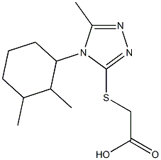 2-{[4-(2,3-dimethylcyclohexyl)-5-methyl-4H-1,2,4-triazol-3-yl]sulfanyl}acetic acid Structure