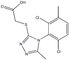 2-{[4-(2,6-dichloro-3-methylphenyl)-5-methyl-4H-1,2,4-triazol-3-yl]sulfanyl}acetic acid 구조식 이미지