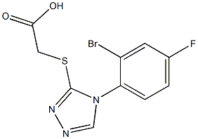 2-{[4-(2-bromo-4-fluorophenyl)-4H-1,2,4-triazol-3-yl]sulfanyl}acetic acid Structure