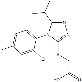 2-{[4-(2-chloro-4-methylphenyl)-5-(propan-2-yl)-4H-1,2,4-triazol-3-yl]sulfanyl}acetic acid Structure