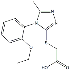 2-{[4-(2-ethoxyphenyl)-5-methyl-4H-1,2,4-triazol-3-yl]sulfanyl}acetic acid 구조식 이미지