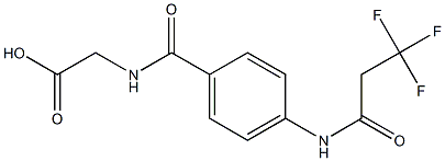 2-{[4-(3,3,3-trifluoropropanamido)phenyl]formamido}acetic acid Structure