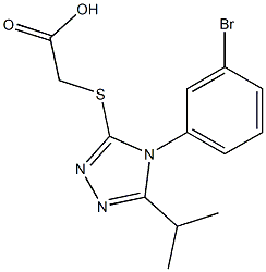 2-{[4-(3-bromophenyl)-5-(propan-2-yl)-4H-1,2,4-triazol-3-yl]sulfanyl}acetic acid Structure