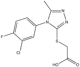 2-{[4-(3-chloro-4-fluorophenyl)-5-methyl-4H-1,2,4-triazol-3-yl]sulfanyl}acetic acid Structure