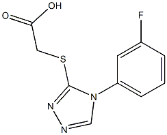 2-{[4-(3-fluorophenyl)-4H-1,2,4-triazol-3-yl]sulfanyl}acetic acid 구조식 이미지