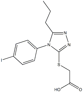 2-{[4-(4-iodophenyl)-5-propyl-4H-1,2,4-triazol-3-yl]sulfanyl}acetic acid 구조식 이미지