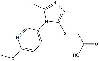 2-{[4-(6-methoxypyridin-3-yl)-5-methyl-4H-1,2,4-triazol-3-yl]sulfanyl}acetic acid Structure