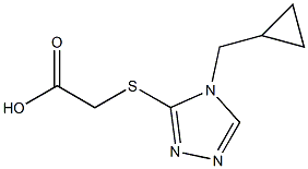 2-{[4-(cyclopropylmethyl)-4H-1,2,4-triazol-3-yl]sulfanyl}acetic acid 구조식 이미지