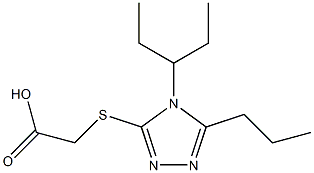 2-{[4-(pentan-3-yl)-5-propyl-4H-1,2,4-triazol-3-yl]sulfanyl}acetic acid 구조식 이미지