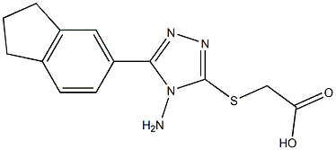 2-{[4-amino-5-(2,3-dihydro-1H-inden-5-yl)-4H-1,2,4-triazol-3-yl]sulfanyl}acetic acid 구조식 이미지