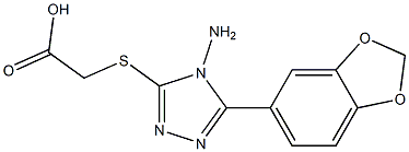 2-{[4-amino-5-(2H-1,3-benzodioxol-5-yl)-4H-1,2,4-triazol-3-yl]sulfanyl}acetic acid Structure