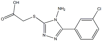 2-{[4-amino-5-(3-chlorophenyl)-4H-1,2,4-triazol-3-yl]sulfanyl}acetic acid 구조식 이미지