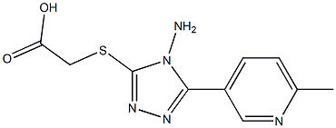 2-{[4-amino-5-(6-methylpyridin-3-yl)-4H-1,2,4-triazol-3-yl]sulfanyl}acetic acid Structure