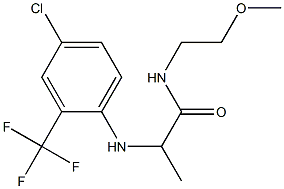 2-{[4-chloro-2-(trifluoromethyl)phenyl]amino}-N-(2-methoxyethyl)propanamide Structure