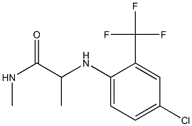 2-{[4-chloro-2-(trifluoromethyl)phenyl]amino}-N-methylpropanamide 구조식 이미지