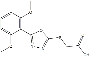 2-{[5-(2,6-dimethoxyphenyl)-1,3,4-oxadiazol-2-yl]sulfanyl}acetic acid Structure