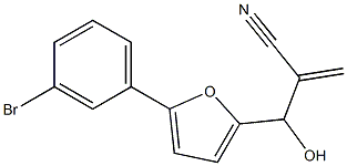 2-{[5-(3-bromophenyl)furan-2-yl](hydroxy)methyl}prop-2-enenitrile Structure