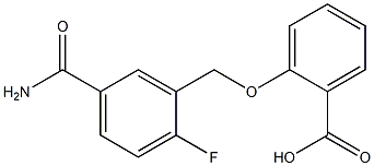 2-{[5-(aminocarbonyl)-2-fluorobenzyl]oxy}benzoic acid 구조식 이미지