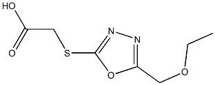 2-{[5-(ethoxymethyl)-1,3,4-oxadiazol-2-yl]sulfanyl}acetic acid 구조식 이미지