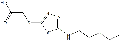 2-{[5-(pentylamino)-1,3,4-thiadiazol-2-yl]sulfanyl}acetic acid 구조식 이미지