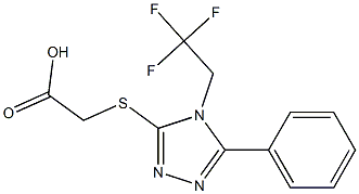 2-{[5-phenyl-4-(2,2,2-trifluoroethyl)-4H-1,2,4-triazol-3-yl]sulfanyl}acetic acid Structure