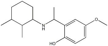 2-{1-[(2,3-dimethylcyclohexyl)amino]ethyl}-4-methoxyphenol 구조식 이미지