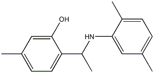 2-{1-[(2,5-dimethylphenyl)amino]ethyl}-5-methylphenol 구조식 이미지