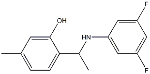 2-{1-[(3,5-difluorophenyl)amino]ethyl}-5-methylphenol Structure