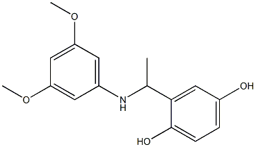2-{1-[(3,5-dimethoxyphenyl)amino]ethyl}benzene-1,4-diol Structure