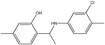 2-{1-[(3-chloro-4-methylphenyl)amino]ethyl}-5-methylphenol Structure