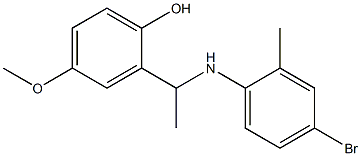 2-{1-[(4-bromo-2-methylphenyl)amino]ethyl}-4-methoxyphenol Structure