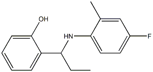 2-{1-[(4-fluoro-2-methylphenyl)amino]propyl}phenol Structure