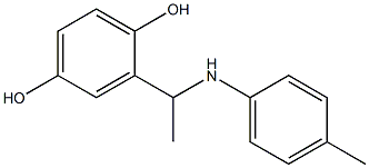 2-{1-[(4-methylphenyl)amino]ethyl}benzene-1,4-diol 구조식 이미지