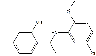 2-{1-[(5-chloro-2-methoxyphenyl)amino]ethyl}-5-methylphenol Structure