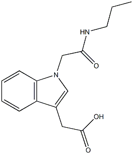 2-{1-[(propylcarbamoyl)methyl]-1H-indol-3-yl}acetic acid Structure