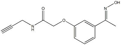 2-{3-[(1E)-N-hydroxyethanimidoyl]phenoxy}-N-prop-2-ynylacetamide Structure