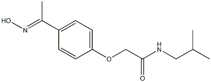 2-{4-[(1E)-N-hydroxyethanimidoyl]phenoxy}-N-isobutylacetamide 구조식 이미지