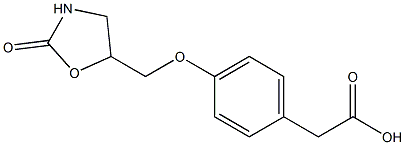 2-{4-[(2-oxo-1,3-oxazolidin-5-yl)methoxy]phenyl}acetic acid 구조식 이미지