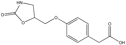 2-{4-[(2-oxo-1,3-oxazolidin-5-yl)methoxy]phenyl}acetic acid Structure