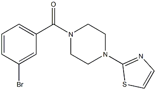 2-{4-[(3-bromophenyl)carbonyl]piperazin-1-yl}-1,3-thiazole Structure