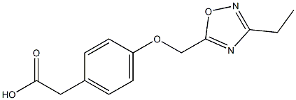 2-{4-[(3-ethyl-1,2,4-oxadiazol-5-yl)methoxy]phenyl}acetic acid Structure