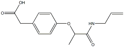 2-{4-[1-(prop-2-en-1-ylcarbamoyl)ethoxy]phenyl}acetic acid Structure