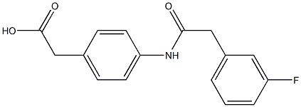 2-{4-[2-(3-fluorophenyl)acetamido]phenyl}acetic acid 구조식 이미지