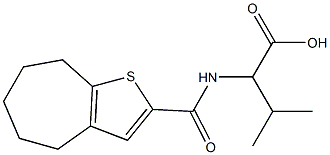 2-{4H,5H,6H,7H,8H-cyclohepta[b]thiophen-2-ylformamido}-3-methylbutanoic acid 구조식 이미지
