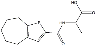2-{4H,5H,6H,7H,8H-cyclohepta[b]thiophen-2-ylformamido}propanoic acid 구조식 이미지