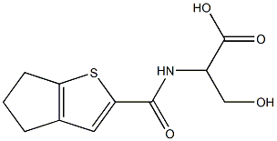 2-{4H,5H,6H-cyclopenta[b]thiophen-2-ylformamido}-3-hydroxypropanoic acid Structure